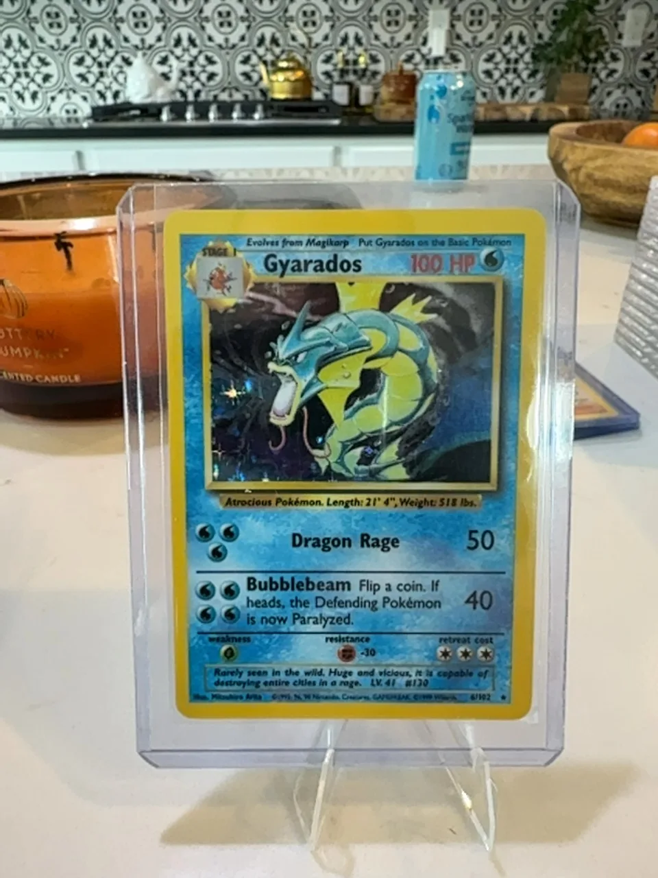 1999 Pokémon Base Set Gyarados #6/102 Holo