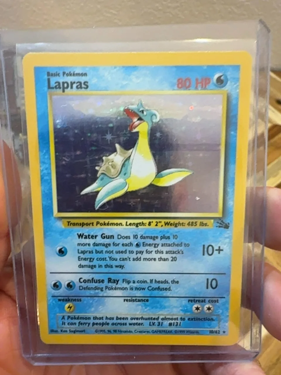 1999 Pokémon Fossil Lapras #10/62